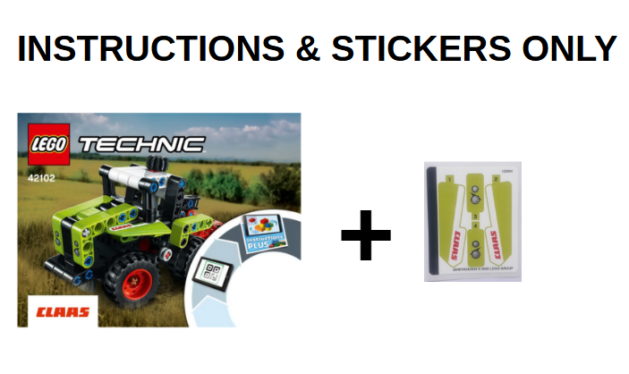 LEGO Technic Mini CLAAS XERION INSTRUCTIONS STICKERS ONLY for