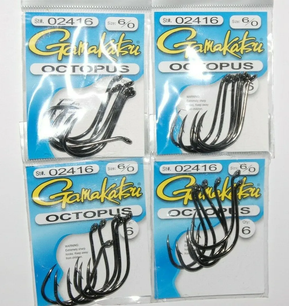 10 packs gamakatsu octopus hook size 6/0 # 02416 6 hooks per pack