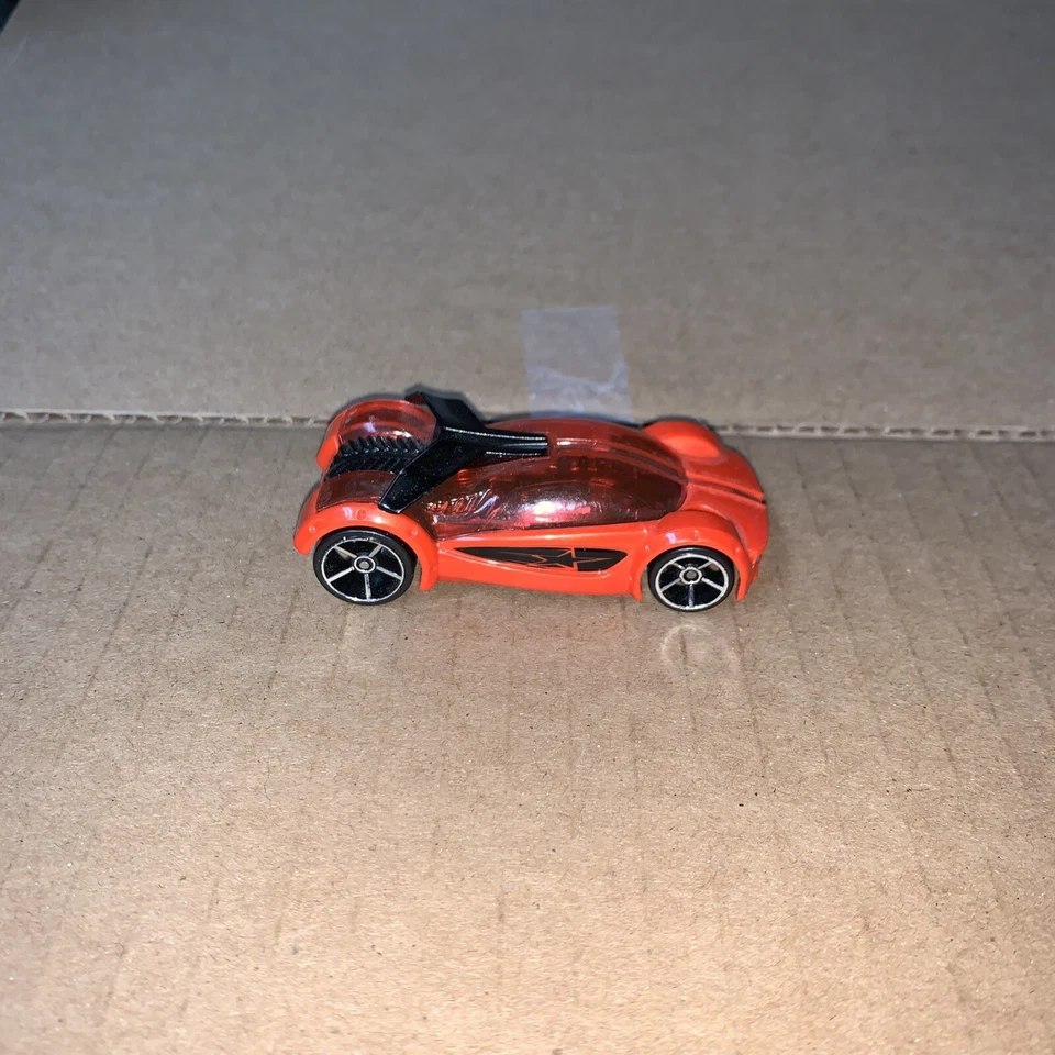 2011 Hot Wheels AcceleRacers Iridium Orange Red Die Cast Toy Car Vehicle - Image 4 of 4
