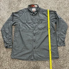 Simms Shirt Mens 2XL Gray Light Flannel Button Up Long Sleeve Fishing Outdoor