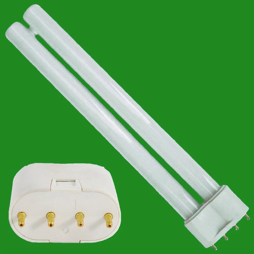 40W 2G11 4 Broche 3000K Double Tube Cfl Blanc Chaud Ampoule Lampe Lumière 533mm - Photo 1/1