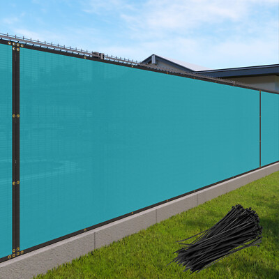 4ft Tall Privacy Fence Screen Mesh Shade Windscreen For Garden Yard Lake Blue