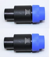 (2) Two Genuine NEUTRIK NL8FC Female 8 Pole Original SpeakON Cable Connector