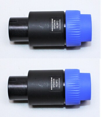 (2) Two Genuine NEUTRIK NL8FC Female 8 Pole Original SpeakON Cable Connector