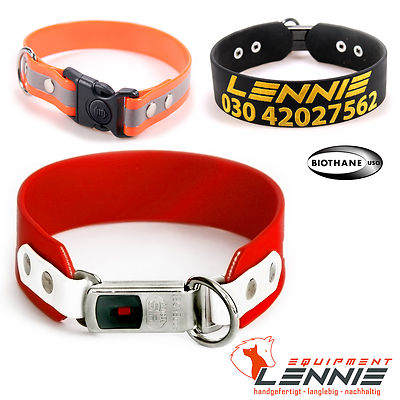 BioThane Halsband 38 mm,Klickverschluss,Sprenger-ClicLock,Alu-Maxx,YKK,Aufdruck  | eBay.de