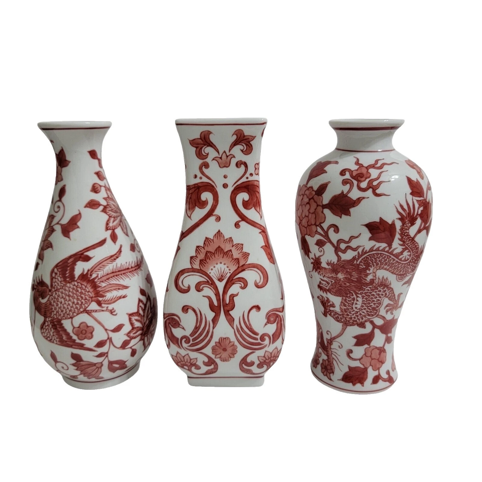 Los dragones Jarrones Blanco