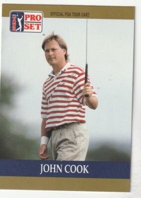 FREE SHIPPING-MINT-1990 PGA Tour Pro Set John Cook #40 PLUS BONUS CARDS