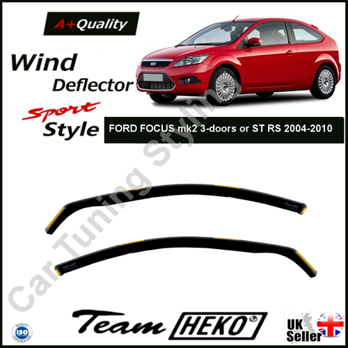 FORD FOCUS mk2 3doors or ST RS 20042012 2pc Wind Deflectors HEKO