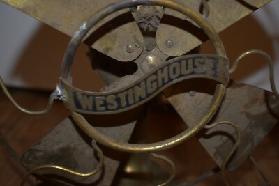 RARE Antique Vintage Westinghouse 98926 B 4-Blade ALL Brass