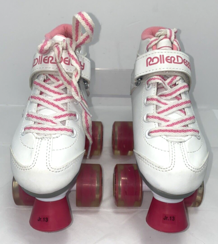 Roller Derby Girls Roller Skates Size Jr 13 White Pink SH4*H - Picture 1 of 7