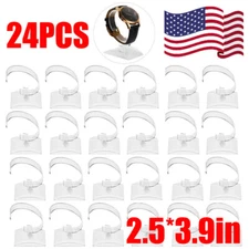 24PCS Clear Wrist Watch Display Holder Jewelry Bracelet Rack Box Holder Stand