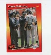 1992 Donruss Triple Play Baseball Card #80 Roger McDowell