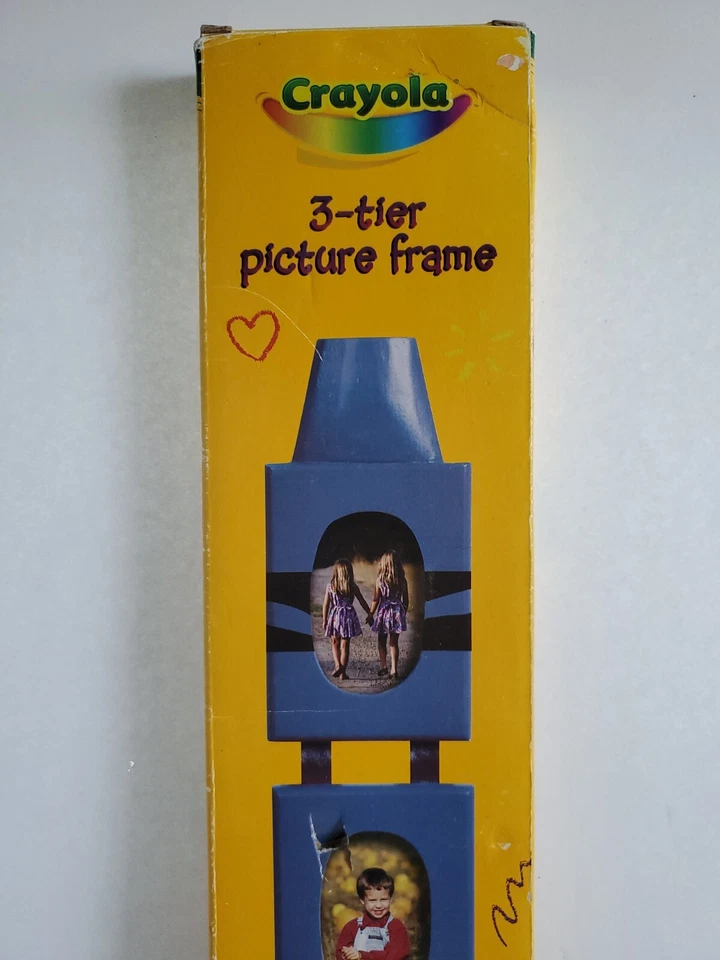 Marco de fotos Crayola de 3 niveles (Binney & Smith, 2003) azul - RARO Foto 2 de 4