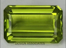 PERIDOT 6 x 4 MM EMERALD CUT 2 PIECE SET ALL NATURAL