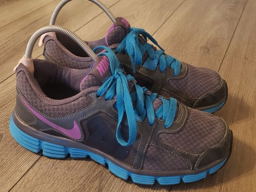 Nike Women's US 8 Dual Fusion ST2 Running Shoes 454240-054 Gray Turquoise Purple
