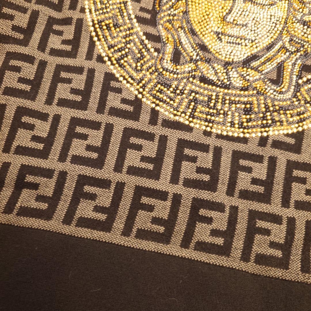 VERSACE × FENDI RARE Fendace Zucca Pattern Medusa Knit | eBay