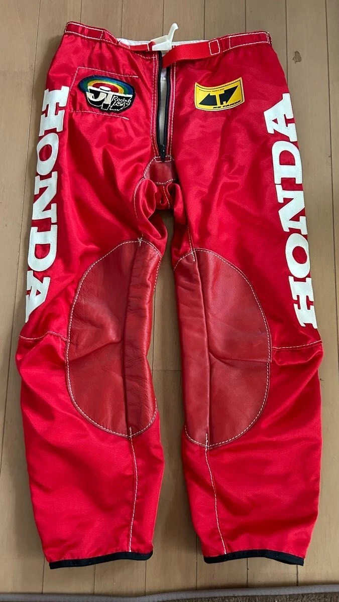 Vintage JT RACING USA Pants Mesh Jersey Gloves set 80 s Motocross HONDA Unused