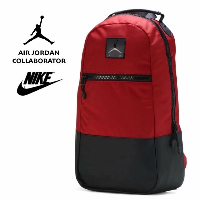 Jordan Collaborator Backpack Nike School Travel Bag 13 Laptop Sleeve Red  Black