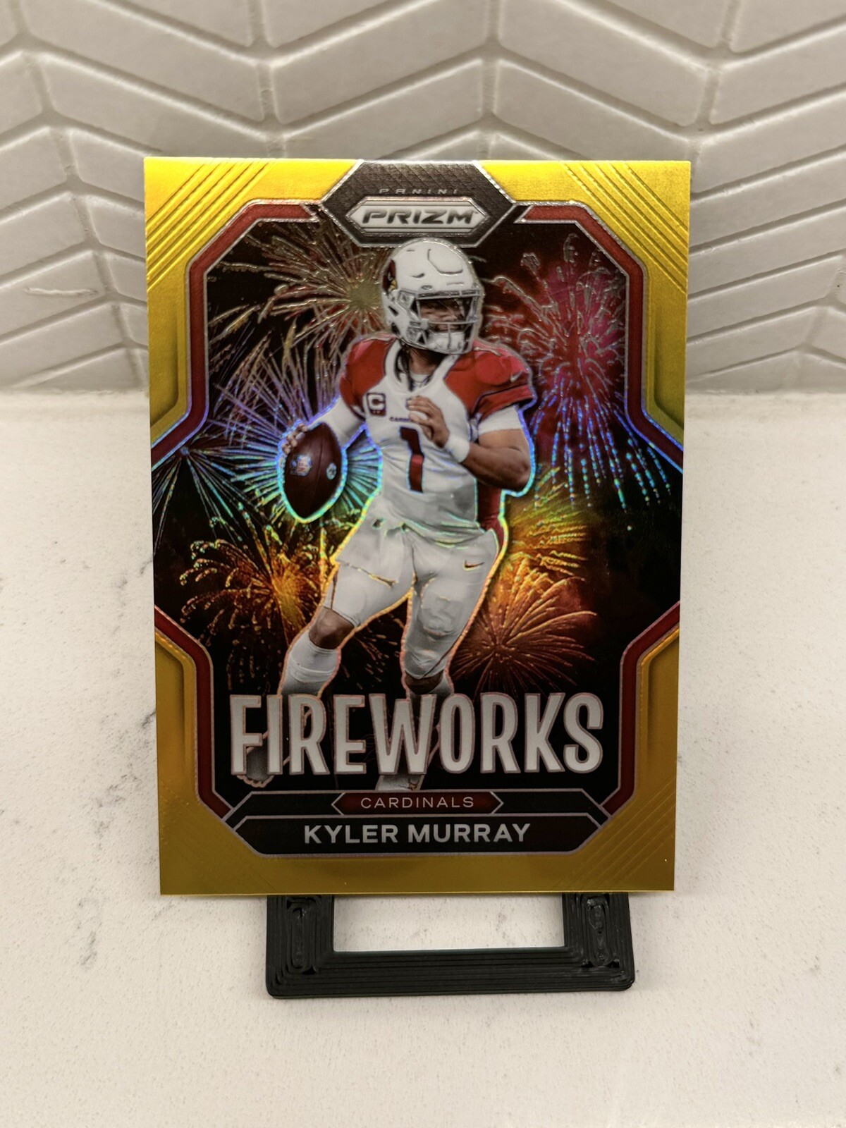 2022 KYLER MURRAY #'d /10 Panini Prizm Fireworks GOLD PRIZM Cardinals SP #F-6