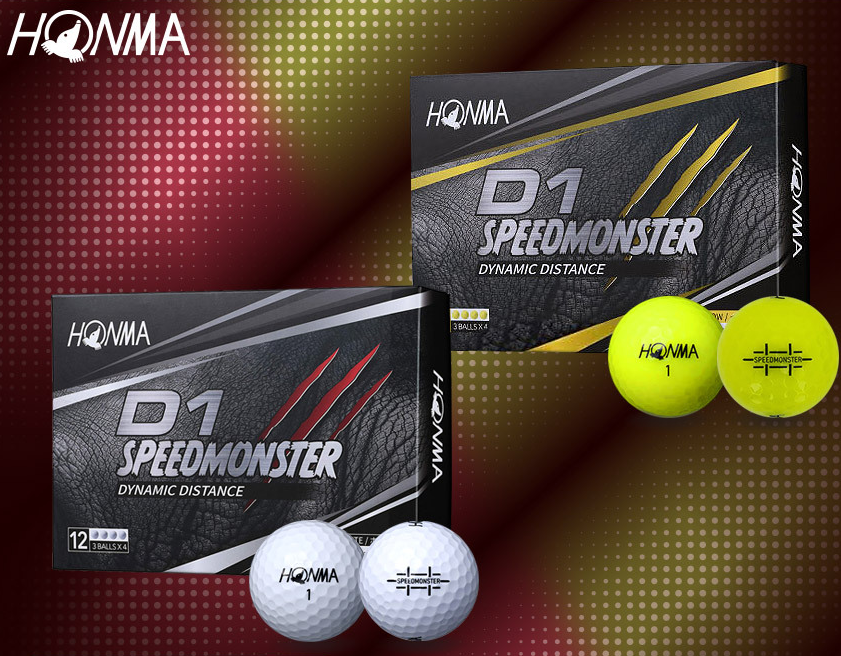 HONMA D1 Speed monster Dynamic 3 pieces Golf Balls White Yellow