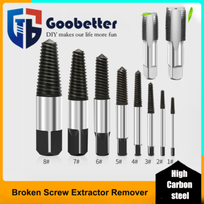 Broken Screw Extractor Remover Set Easy Out Damaged Stripped Drill Bits Bolt