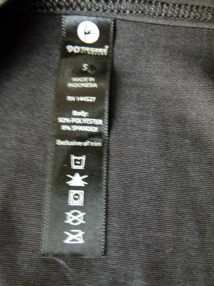 Prenda deportiva para mujer 90 Degree By Reflex Top manga larga negra talla S Foto 4 de 4