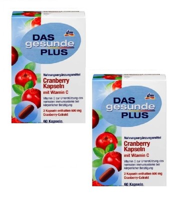 2xpack Das Gesunde Plus Cranberry Capsules With Vitamin C 120