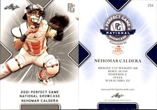 NEHOMAR CALDERA 2021 LEAF PERFECT GAME NATIONAL SHOWCASE ROOKIE CARD #256