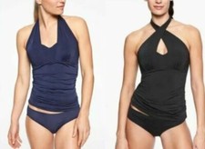 Athleta Black Aqualuxe Bra Cup 2 Way Tankini Top-34B/C-NWT