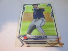 NATE PEARSON TORONTO BLUE JAYS 2021 BOWMAN CHROME ROOKIE CARD #17. rookie card picture