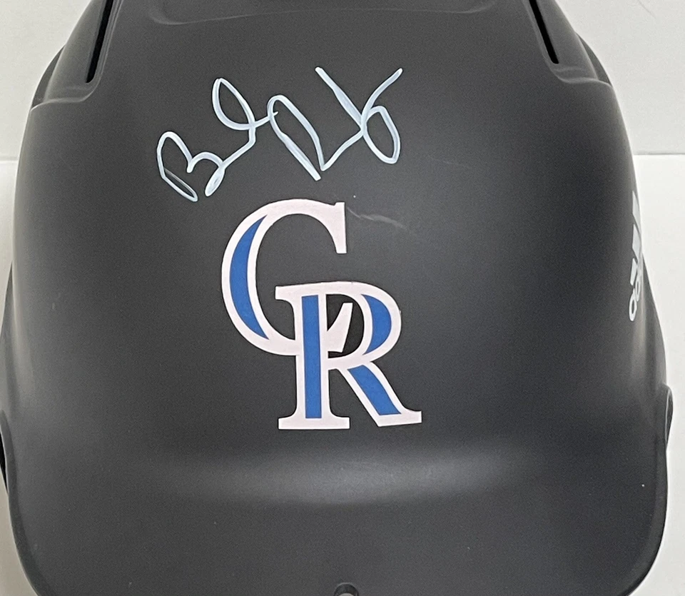 Brendan Rodgers Signed Autographed Colorado Rockies F/s Batting Helmet PSA/DNA - Image 2 of 4