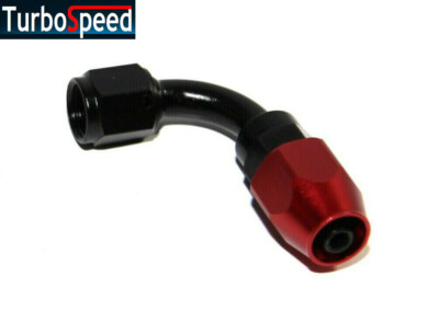 New 4AN AN4 AN-4 90 Degree Swivel Oil Fuel Line Hose End Fitting Adapter Red