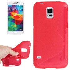 Custodia in silicone S-Line stile S cover cellulare custodia per Samsung Galaxy S5 Neo rossa