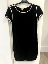 BANANA REPUBLIC Short Little Black Dress with White Edge Sz Medium M
