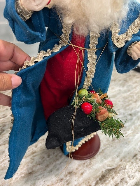 Vintage Santa With Basket Of Fruit and Nuts | eBay