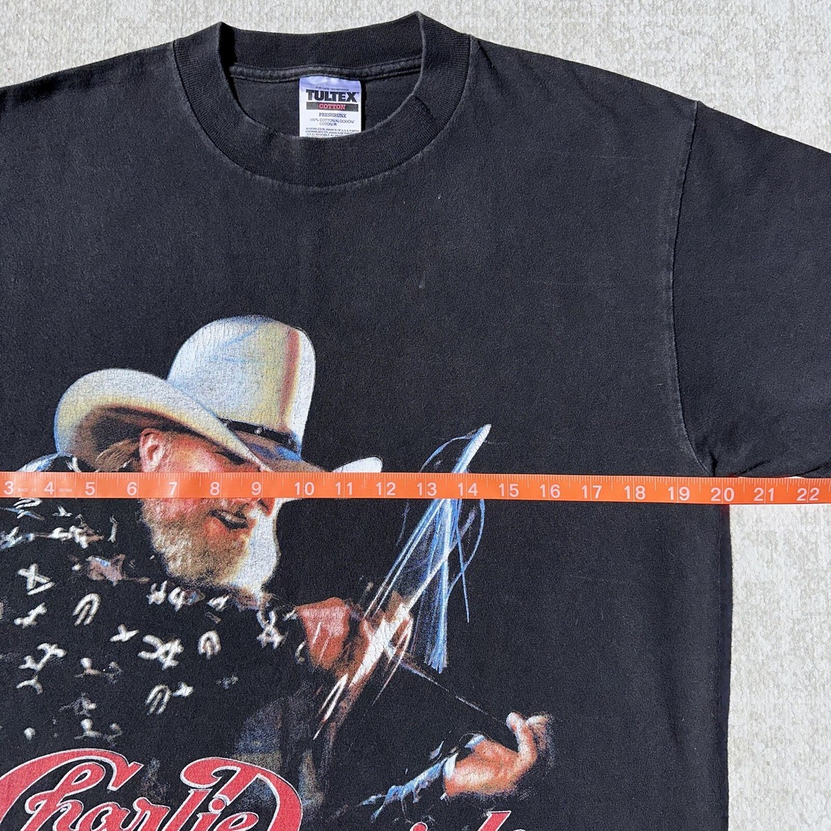 VTG 90s Charlie Daniels Tour Shirt Country Rock Band Tee Black 