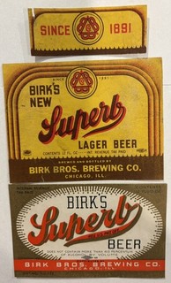 2 Dif Superb Beer From Birk Brewing Beer Label Chicago IL Illinois IRTP