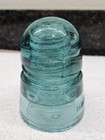 Hemingray Glass Insulator Patented Oct 8 1907 Aqua Blue Chipped Glass  — photo 4