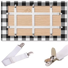 Table Cloth Holder Clips Hidden Strap 5 Pack, Adjustable Elasticity Picnic Ta...