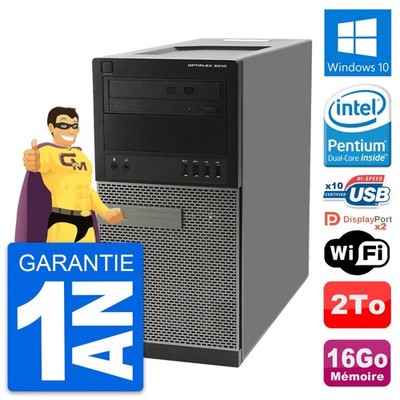 PC Tour Dell OptiPlex 9010 Intel G630 RAM 16Go Festplatte 2To Windows 10 Wifi
