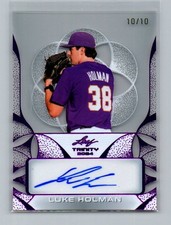 2024 Leaf Trinity Luke Holman Acetate Autograph Auto Baseball Card 10/10