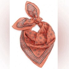 Madewell Organic Cotton Floral Bandana In Coral NWT