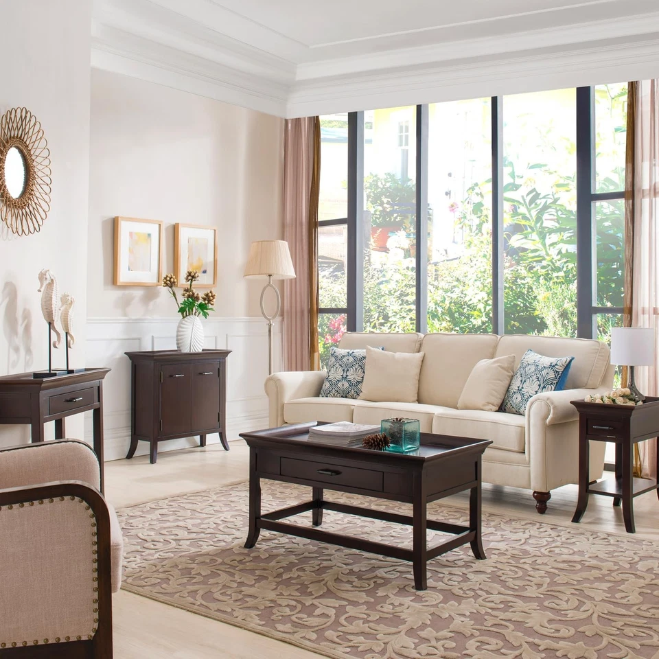 Traditional Cherry Tray Edge Chairside Table - Image 4 of 4