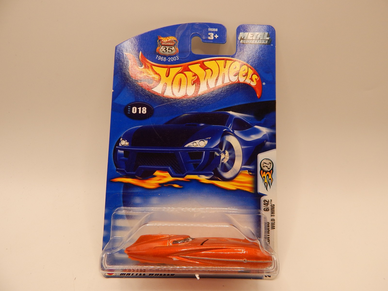 2003 Hot Wheels Orange Wild Thing 2003 First Editions 6/42 018