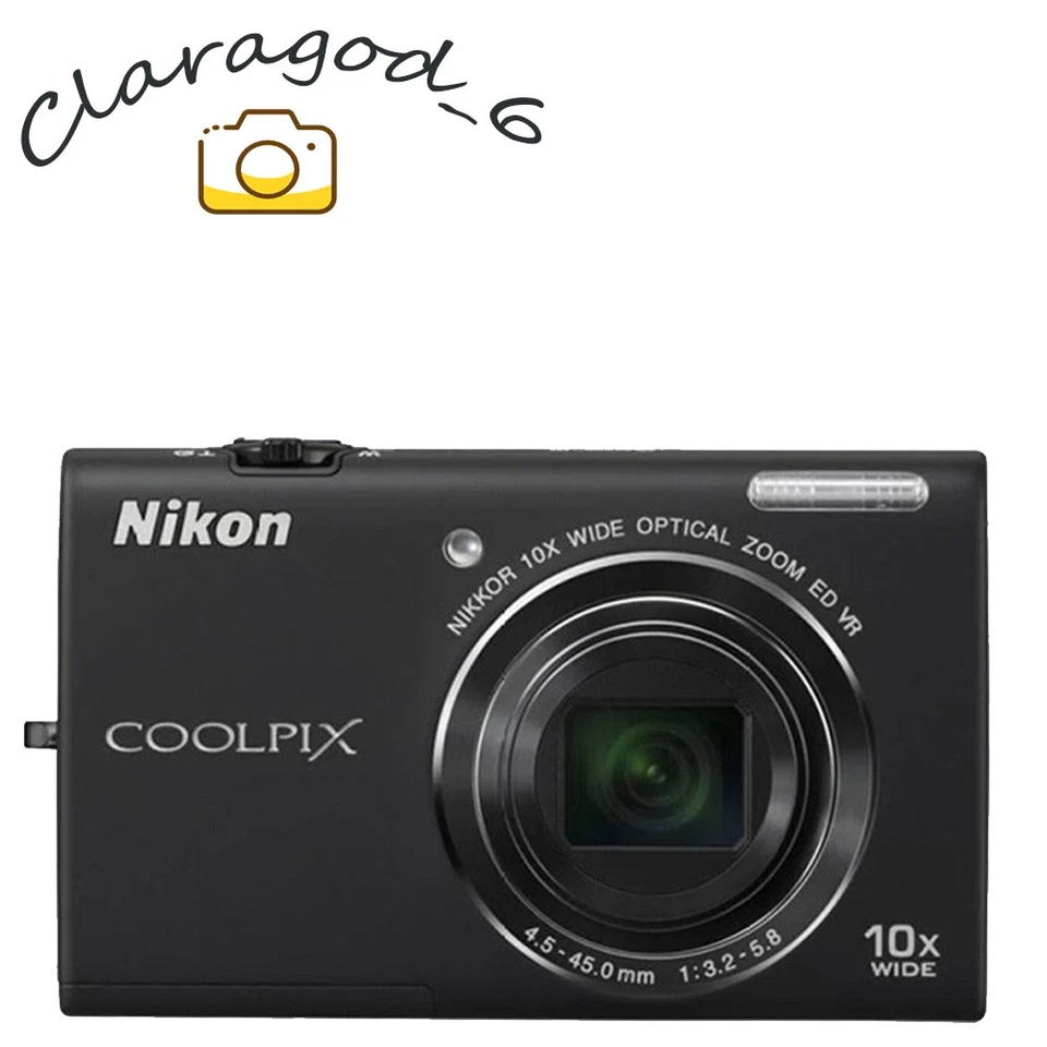 Nikon COOLPIX S6200 16.0MP Digitalkamera 10-fach Zoom Schwarz 85% Neu