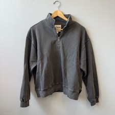 NWT Le Bon Shoppe Noah Top 1/4 Zip Gray Sweatshirt Pullover Women's XS/S