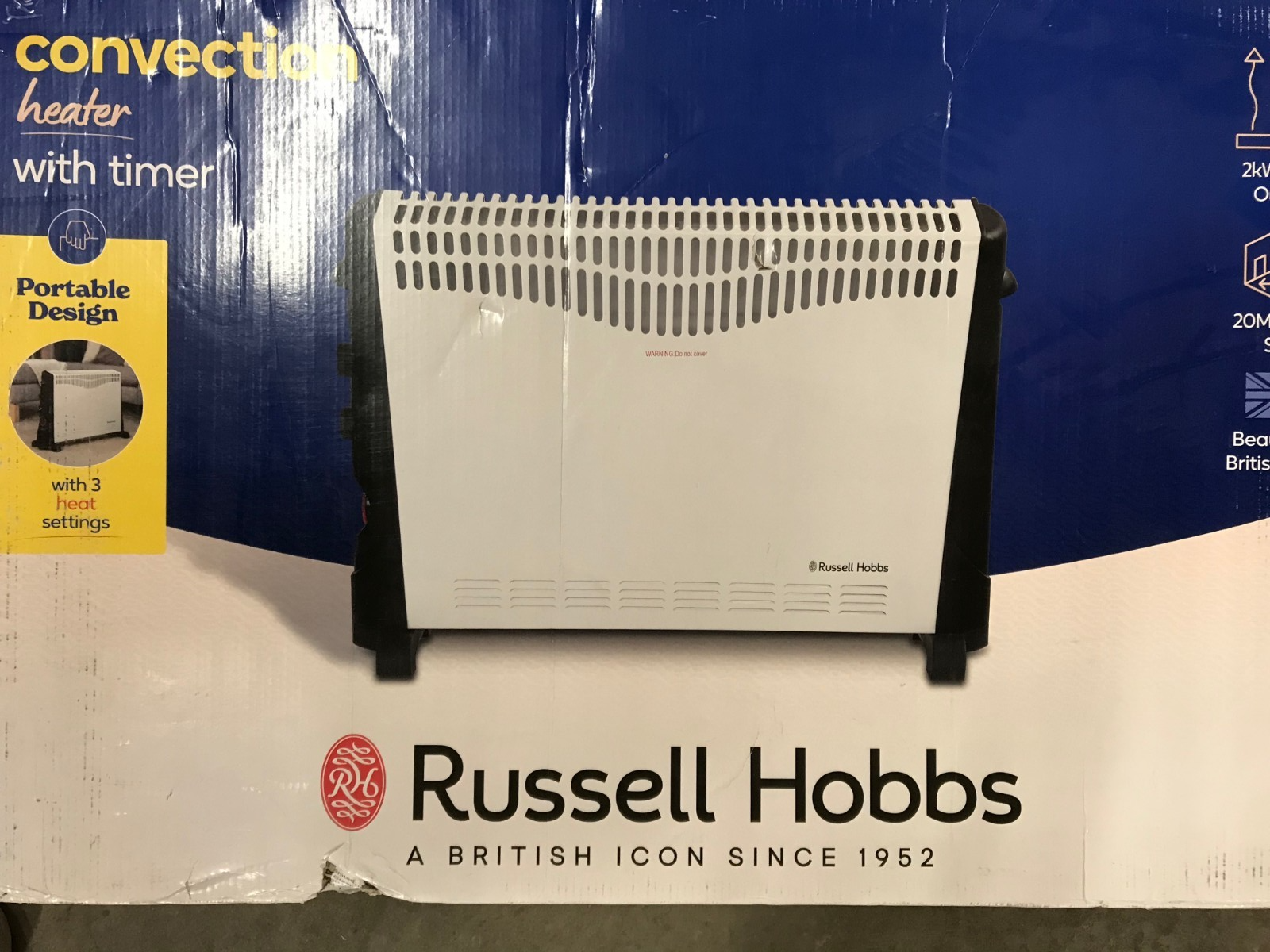 Russell Hobbs 2kW Convection Heater with Timer Russell Hobbs RHCVH4002 2KW W