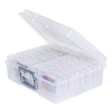 4" x 6" Photo Organizers with 16 Inner Cases - Portable Storage Box with Handle