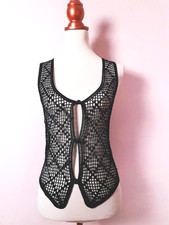 Vintage Black Crochet Beaded