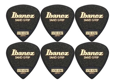 Ibanez PA16XSG-BK Grip Wizard Triangle 6 E-Gitarre Plektren Plecs Plektrum Set
